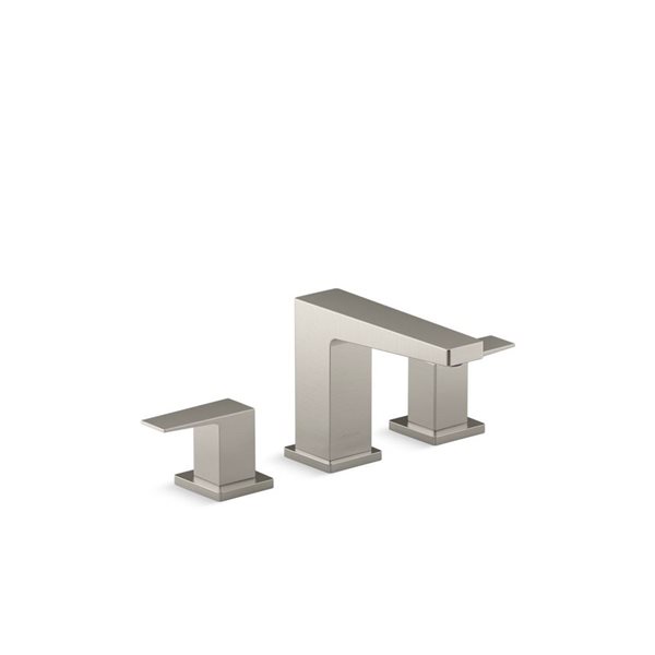 KOHLER Honesty Brushed Nickel Two-Handle Widespread Bathroom Sink Faucet with Drain