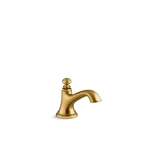 KOHLER Artifacts Brushed Brass Widespread Bathroom Sink Faucet Bell Spout with Drain
