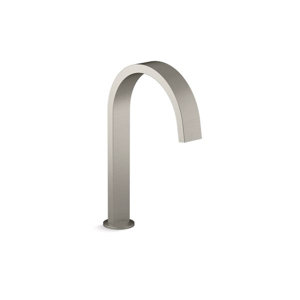 KOHLER Components Deck-Mount Brushed Nickel Bathtub Ribbon Design Spout