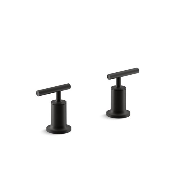 KOHLER Purist Matte Black Lever Bathtub Faucet Handles