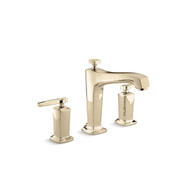 Kohler Margaux Vibrant French Gold Two Handle Deck Mount Roman Bathtub Faucet T16237 4 Af Rona 1603