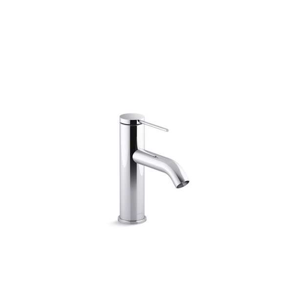 KOHLER Components Polished Chrome One-Handle Single Hole Bathroom Sink Faucet with Drain