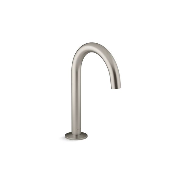 KOHLER Components Brushed Nickel Widespread Gooseneck Bathroom Sink Faucet Tube Spout with Drain