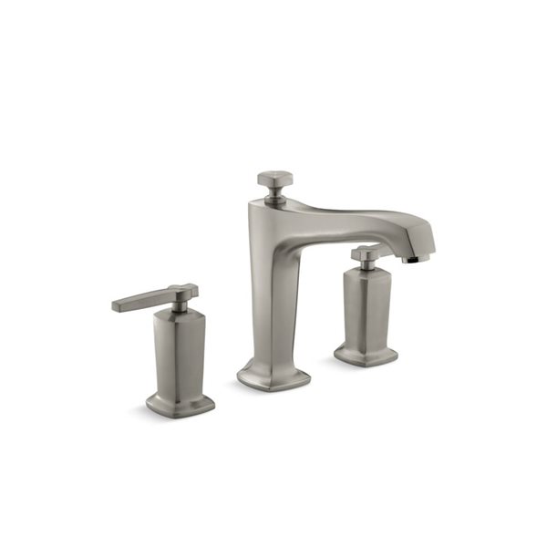 Kohler Margaux Vibrant Brushed Nickel Two Handle Deck Mount Roman Bathtub Faucet T16237 4 Bn Rona 3959