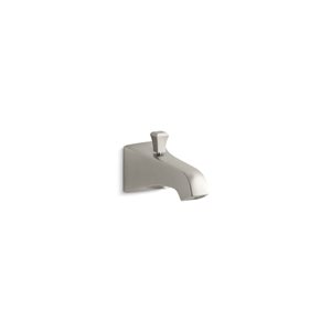 KOHLER Memoirs Stately Wall-Mount 6-in Brushed Nickel Bathtub Diverting Spout with Deco Lift Rod