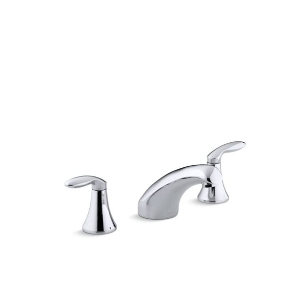 KOHLER Coralais Polished Chrome Two-Handle Bath Mount Roman Bathtub Faucet