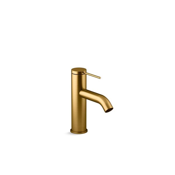 KOHLER Components Brushed Brass One-Handle Single Hole Bathroom Sink ...