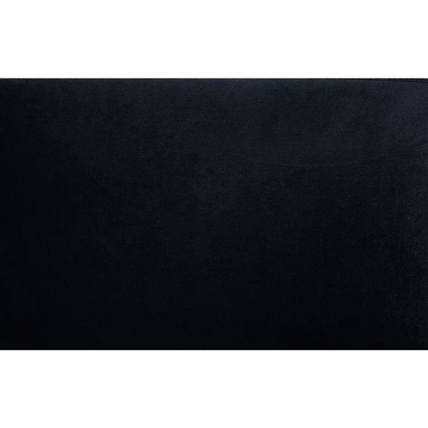 HomeTrend Betto Glam Black Polyester Oval Ottoman