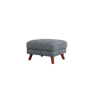 Pouf rectangle en polyester gris moderne Noma d'HomeTrend à rangement intégré