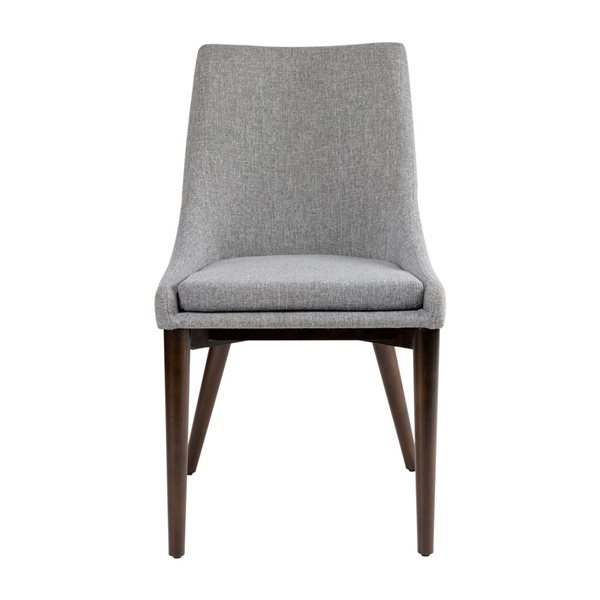 HomeTrend Fillmore Contemporary Grey Polyester Upholstered Espresso Wood Framed Side Chair