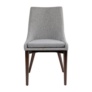 HomeTrend Fillmore Contemporary Grey Polyester Upholstered Espresso Wood Framed Side Chair