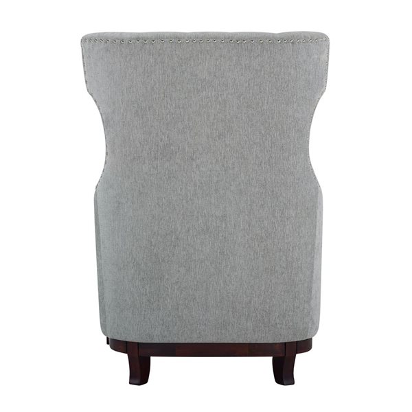 HomeTrend Adriano Midcentury Light Grey Polyester Accent Chair