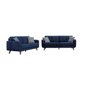 Ensemble de canapé de salon en velours bleu élégant, ensemble 3 pièces,  comprenant une causeuse, un canapé 3 places, décoration intérieure -  AliExpress