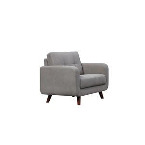 HomeTrend Noma Midcentury Cement Grey Polyester Club Chair