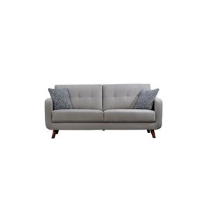 HomeTrend Noma Midcentury Cement Grey Polyester Blend Sofa
