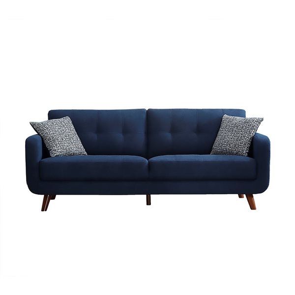 HomeTrend Noma Midcentury Lapis Blue Polyester Blend Sofa