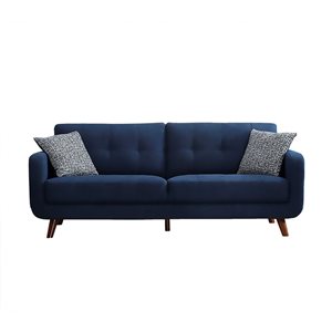 HomeTrend Noma Midcentury Lapis Blue Polyester Blend Sofa