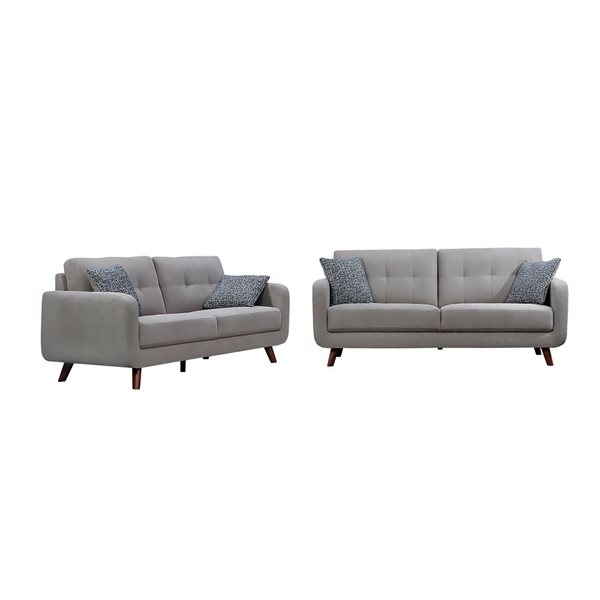 HomeTrend 2-piece Noma Cement Grey Living Room Set