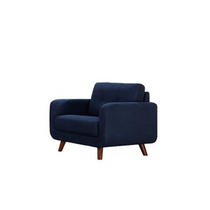 HomeTrend Noma Midcentury Blue Polyester Club Chair