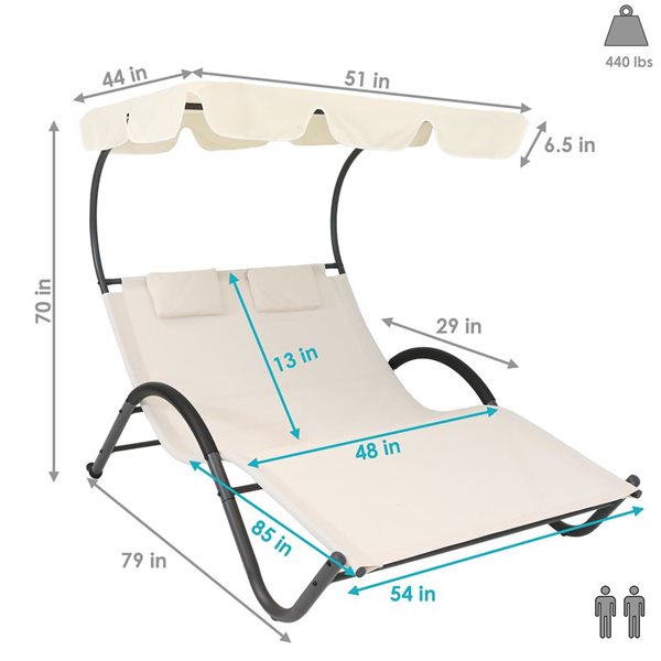 Sunnydaze Decor Black Metal Stationary Conversation Chair with Off-white Mesh Seat