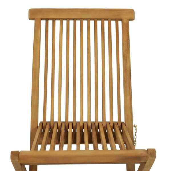 Sunnydaze Decor Brown Wood Conversation Chair with Brown Slat Seat - Set of 2