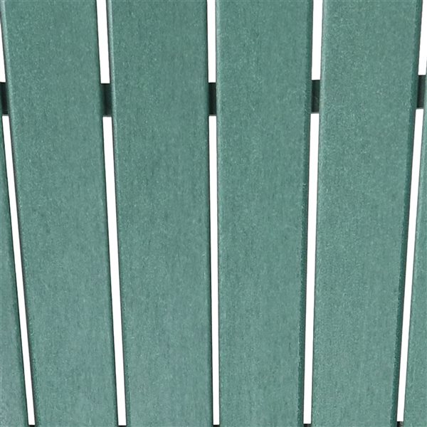 Sunnydaze Decor Green Plastic Adirondack Chair with Green Slat Seat