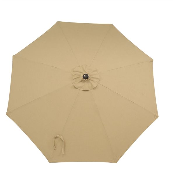 Sunnydaze Aluminum Sunbrella Patio Umbrella - Beige - 9-ft