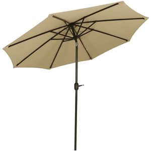 Sunnydaze Aluminum Sunbrella Patio Umbrella - Beige - 9-ft