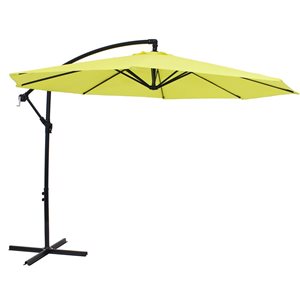 Sunnydaze Offset Outdoor Patio Umbrella with Crank Sunshine 9-ft