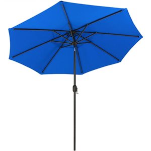 Sunnydaze Aluminum Sunbrella Patio Umbrella Pacific Blue 9-ft