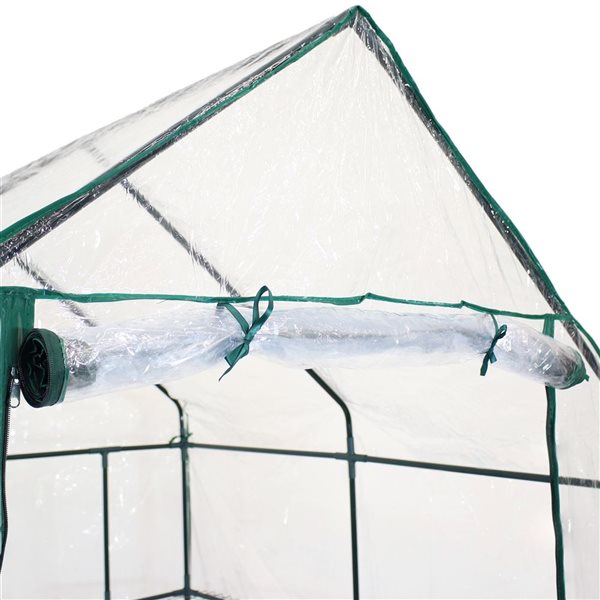 Sunnydaze Decor 55-ft L x 55-ft W x 77-ft H Clear Greenhouse Kit