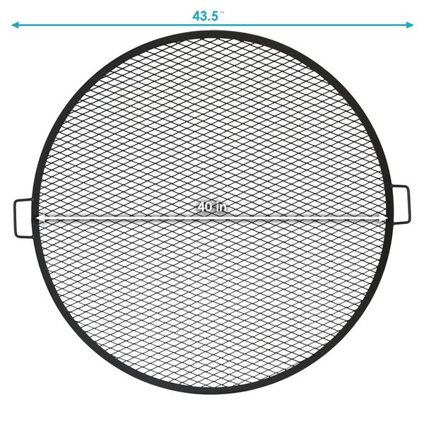 Sunnydaze X-Marks Fire Pit Cooking Grill - 40-in