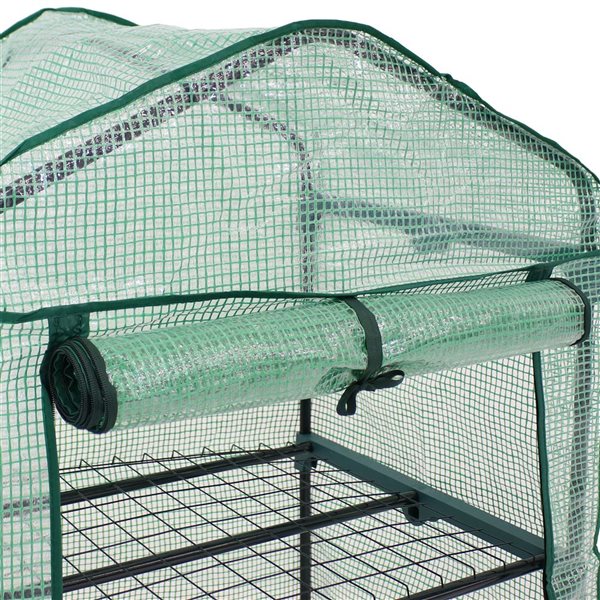 Sunnydaze Decor 19-ft L x 27-ft W x 50-ft H - Green Greenhouse Kit