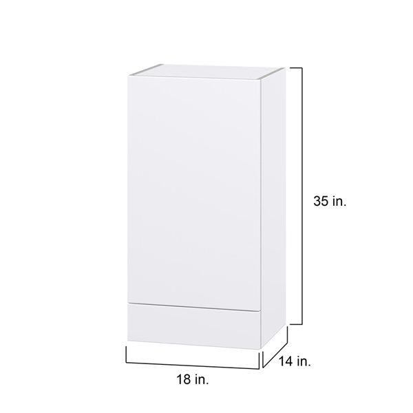 Hugo&Borg Lasalle 18 x 35 x 14.88-in Glacier White Door and Drawer Wall Semi-Custom Cabinet