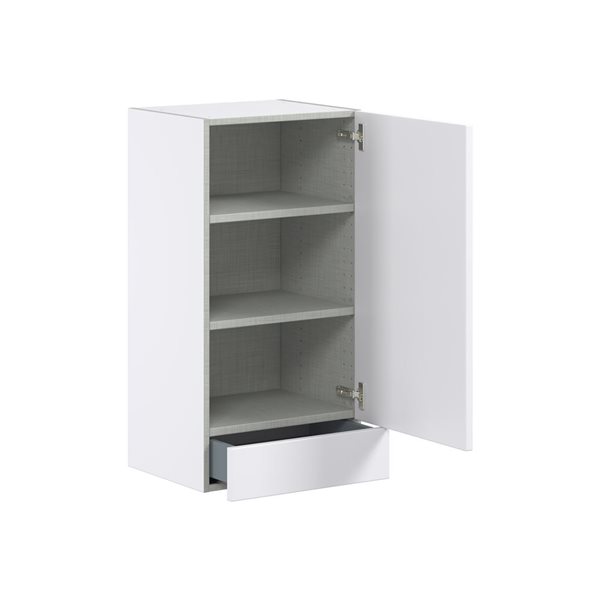 Hugo&Borg Lasalle 18 x 35 x 14.88-in Glacier White Door and Drawer Wall Semi-Custom Cabinet