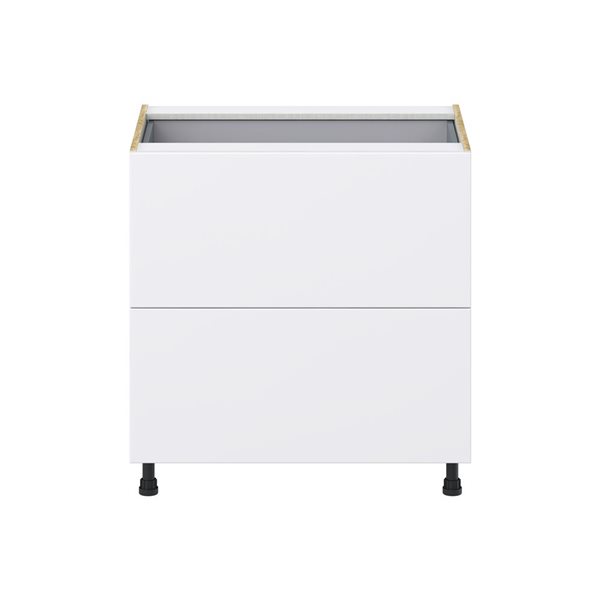 Hugo&Borg Lasalle 33 x 34.5 x 24.88-in Glacier White Drawer Base Semi-Custom Cabinet