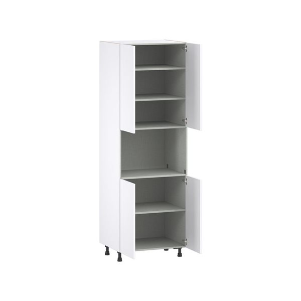 Hugo&Borg Lasalle 30 x 89.5 x 24.88-in Glacier White Door Pantry Semi-Custom Cabinet