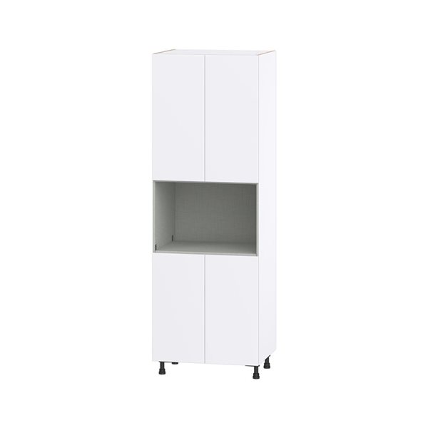 Hugo&Borg Lasalle 30 x 89.5 x 24.88-in Glacier White Door Pantry Semi-Custom Cabinet