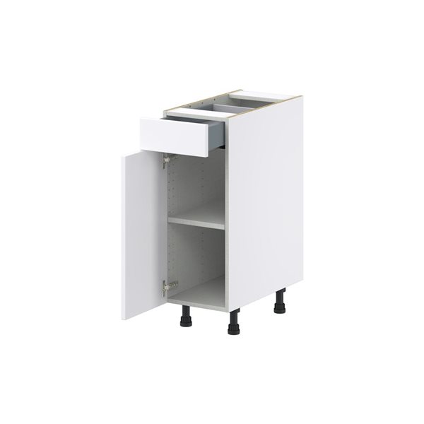 Hugo&Borg Lasalle 12 x 34.5 x 24.88-in Glacier White Door and Drawer Base Semi-Custom Cabinet