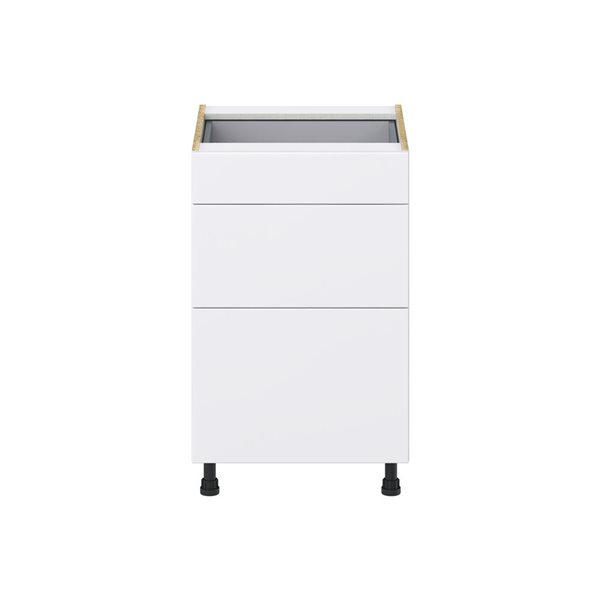 Hugo&Borg Lasalle 21 x 34.5 x 24.88-in Glacier White Drawer Base Semi-Custom Cabinet