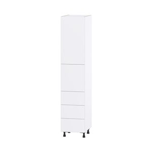 Hugo&Borg Lasalle 18 x 89.5 x 24.88-in Glacier White Door and Drawer Pantry Semi-Custom Cabinet