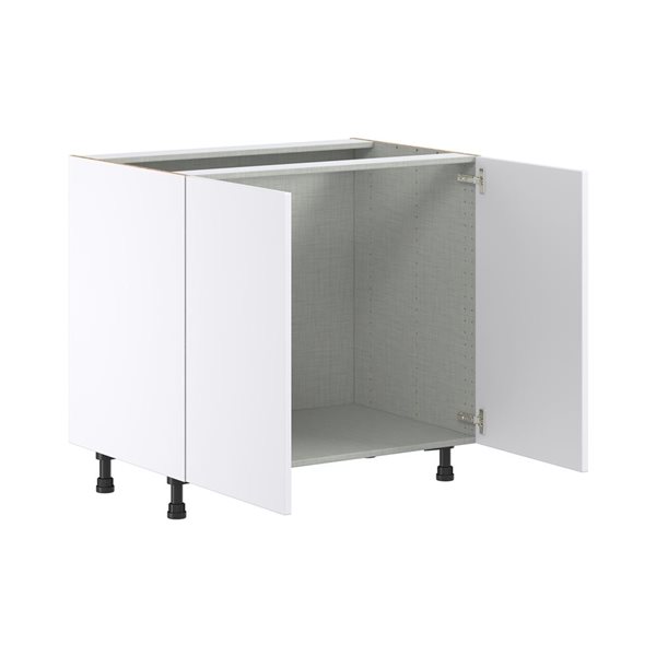 Hugo&Borg Lasalle 36 x 34.5 x 24.88-in Glacier White Sink Base Semi-Custom Cabinet