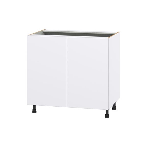 Hugo&Borg Lasalle 36 x 34.5 x 24.88-in Glacier White Sink Base Semi-Custom Cabinet