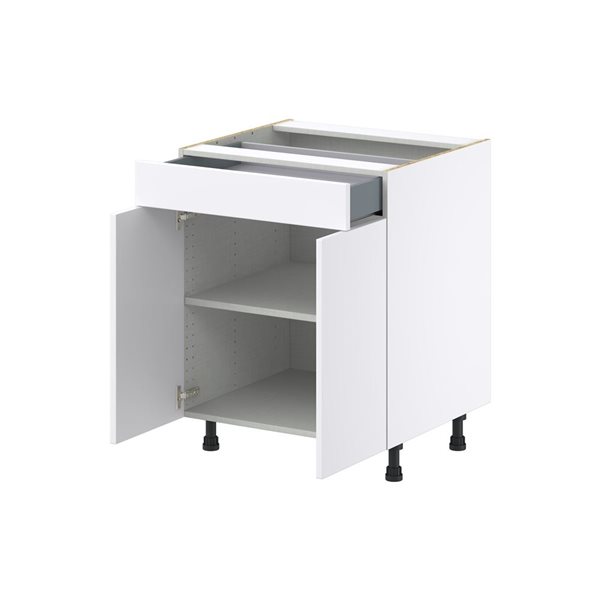 Hugo&Borg Lasalle 27 x 34.5 x 24.88-in Glacier White Door and Drawer Base Semi-Custom Cabinet