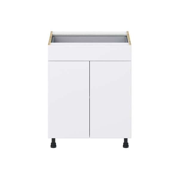 Hugo&Borg Lasalle 27 x 34.5 x 24.88-in Glacier White Door and Drawer Base Semi-Custom Cabinet