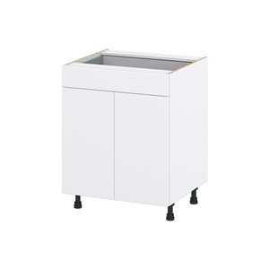 Hugo&Borg Lasalle 27 x 34.5 x 24.88-in Glacier White Door and Drawer Base Semi-Custom Cabinet