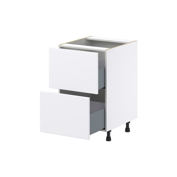 Hugo&Borg Lasalle 21 x 34.5 x 24.88-in Glacier White Drawer Base Semi-Custom Cabinet