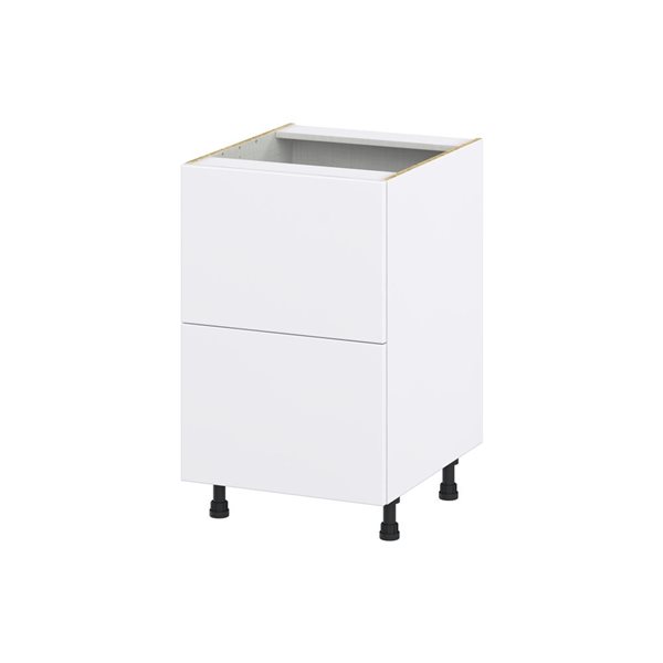 Hugo&Borg Lasalle 21 x 34.5 x 24.88-in Glacier White Drawer Base Semi-Custom Cabinet