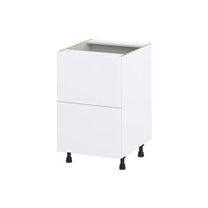 Hugo&Borg Lasalle 21 x 34.5 x 24.88-in Glacier White Drawer Base Semi-Custom Cabinet