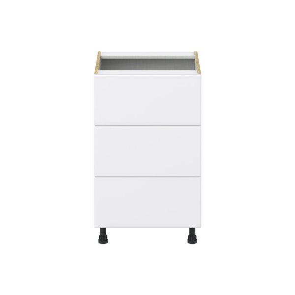 Hugo&Borg Lasalle 21 x 34.5 x 24.88-in Glacier White Drawer Base Semi-Custom Cabinet